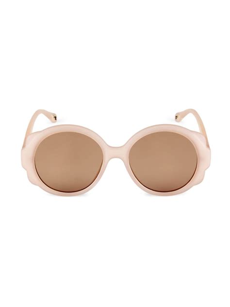 Mirtha round sunglasses in beige 